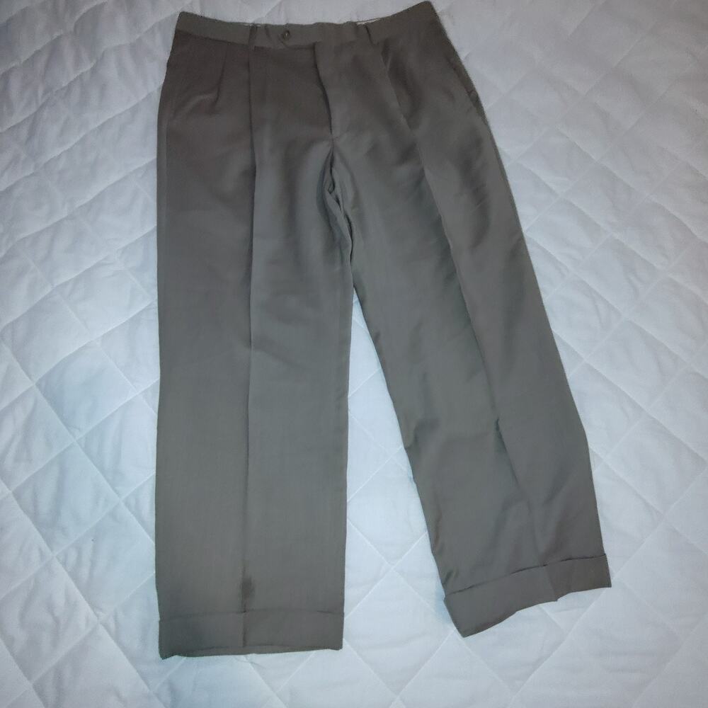 Jeffrey Banks Men's Gray Wool Dress Formal Pants Trousers - Size 38R. Bg45